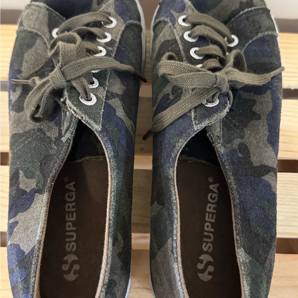 Superga Suede Camouflage Sneakers - Picture 5 of 7